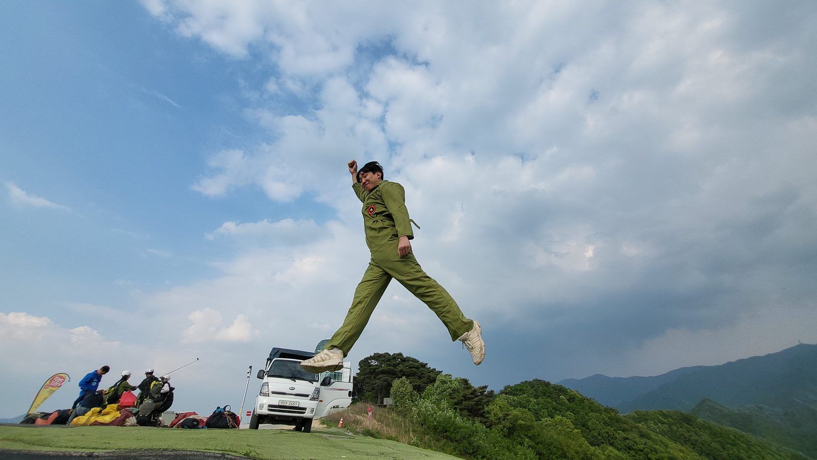 Paragliding Danyang Korea Hd Photo